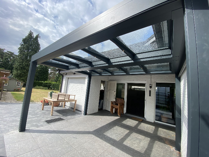 B700 vast dak glasdak Pergola Overkapping 